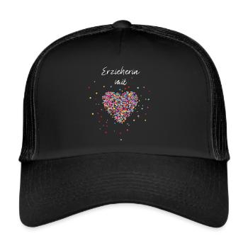 Kindergarten Kindergarten Kiga Kindergarten Teacher - Trucker Cap - black/black - Front