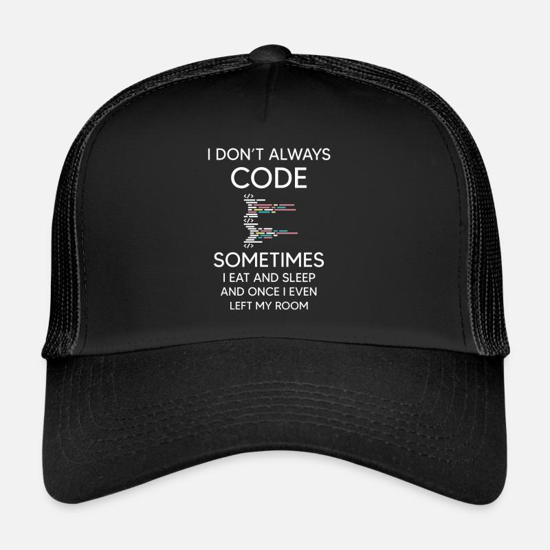 Ich programmiere nicht immer für Programmierer lustige Codierung Trucker Cap