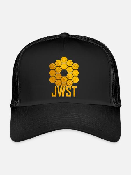 Télescope spatial James Webb JWST - Casquette trucker  - noir/noir - Devant