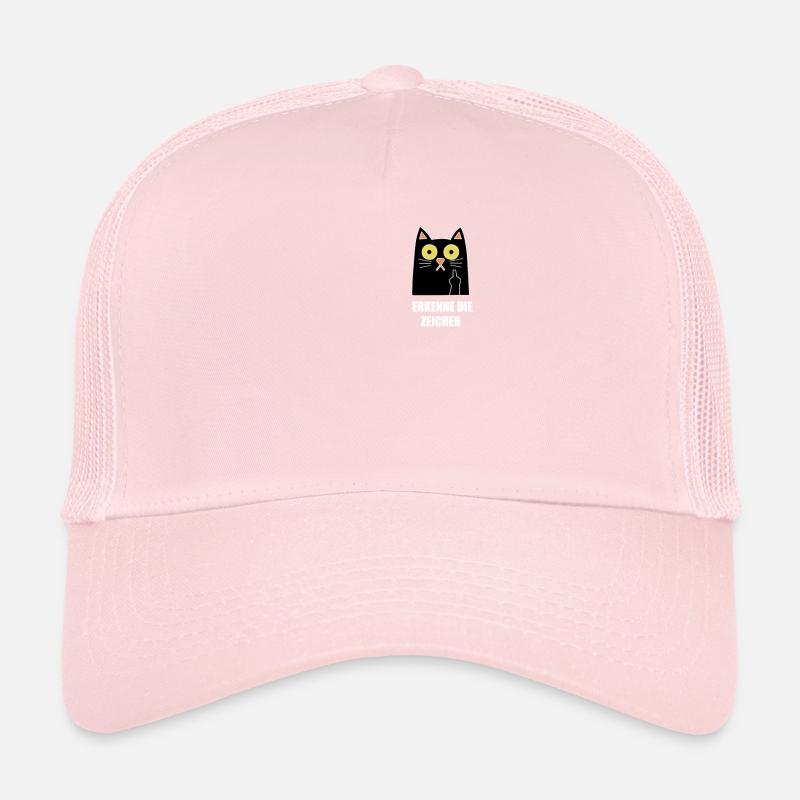 Katze erkenne die Zeichen Mittelfinger Trucker Cap