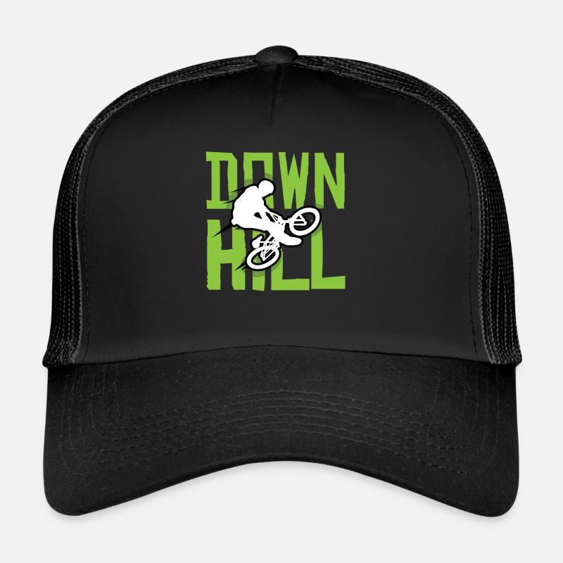 Downhill Schriftzug - Trucker Cap - Schwarz/Schwarz