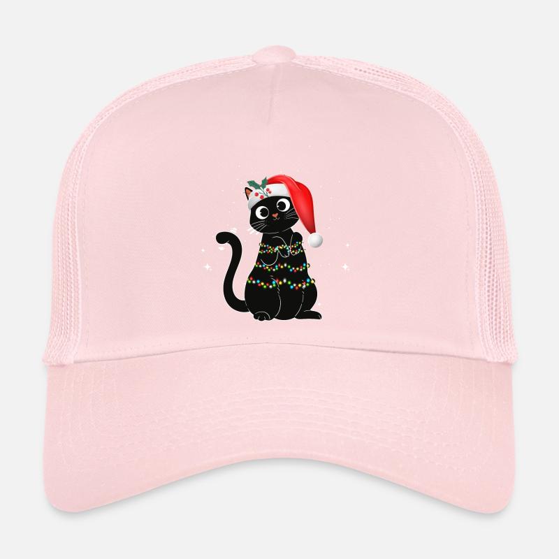 Chat noir de noel Casquette trucker 