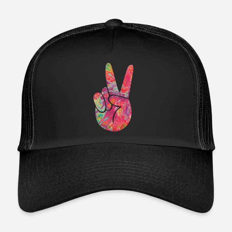 Peace Finger Trucker Cap