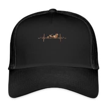 Heartbeat Trike - Trucker Cap - Schwarz/Schwarz - Vorne