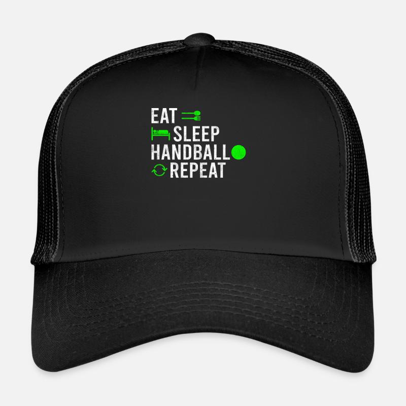 Eat Sleep Handball Repeat Trucker Cap