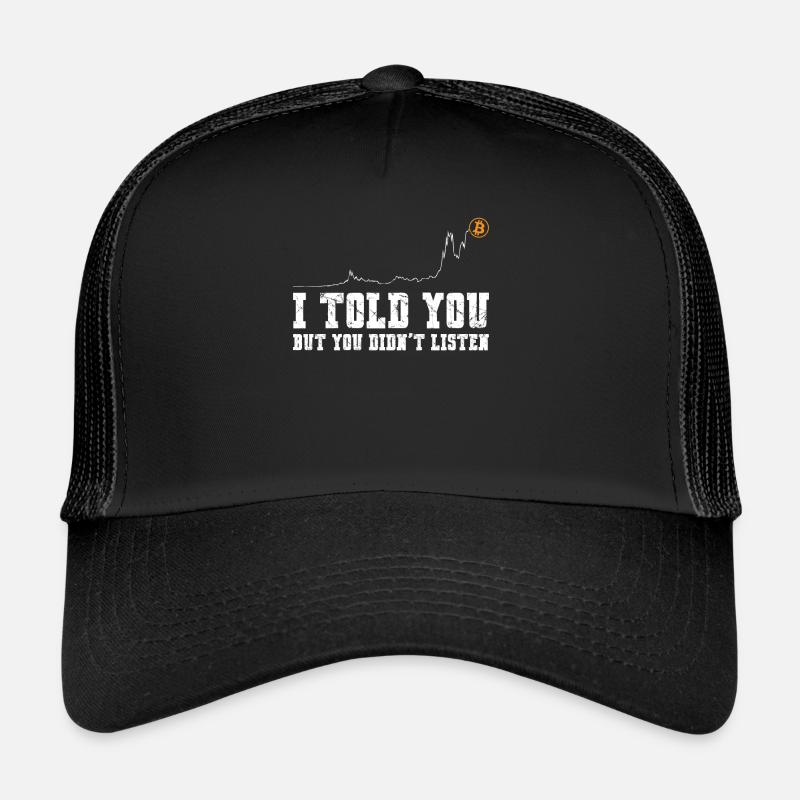 Bitcoin Crypto Chart je vous ai dit Casquette trucker 