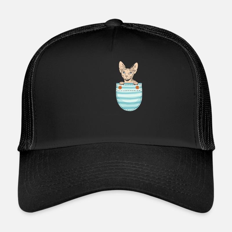 Mignon Sphynx Chat Sphynx Propriétaire de chat Casquette trucker 