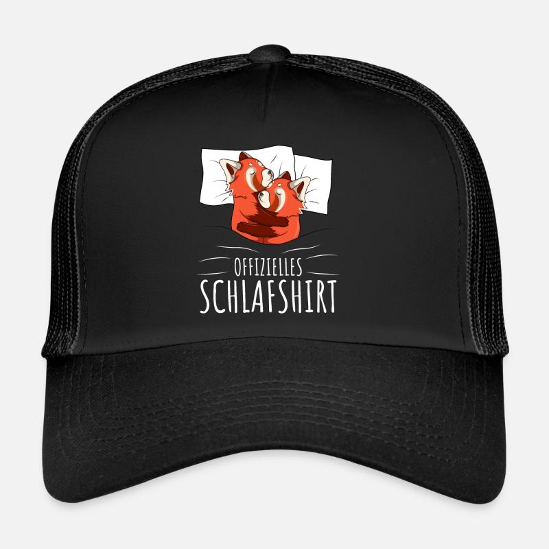 Offizielles Schlafshirt Roter Panda Red Panda - Trucker Cap - Schwarz/Schwarz