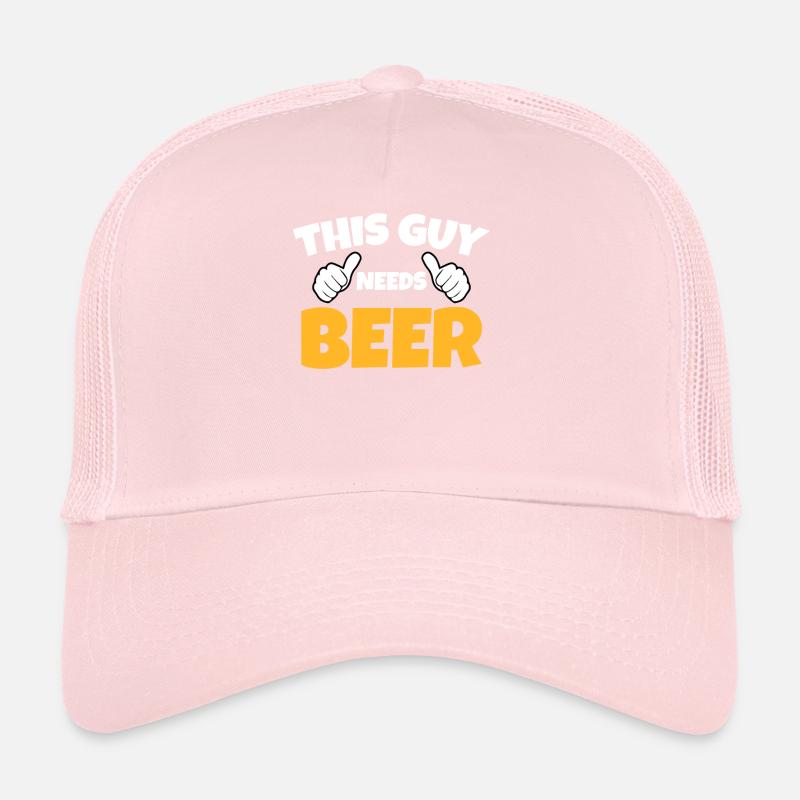 This guy needs beer, dad gift beer drinking Casquette trucker 