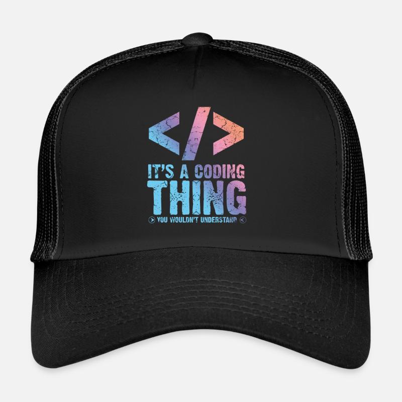 Programmierer - Trucker Cap - Schwarz/Schwarz