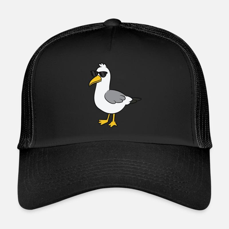 Möwe - Sonnenbrille - Trucker Cap - Schwarz/Schwarz