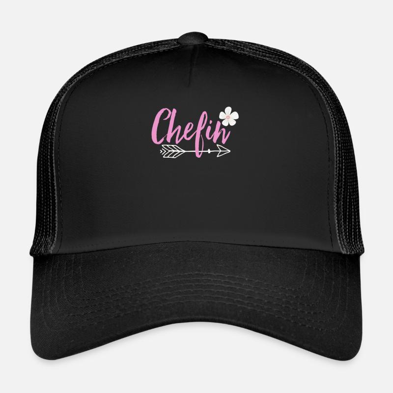 Chefin - Trucker Cap - Schwarz/Schwarz
