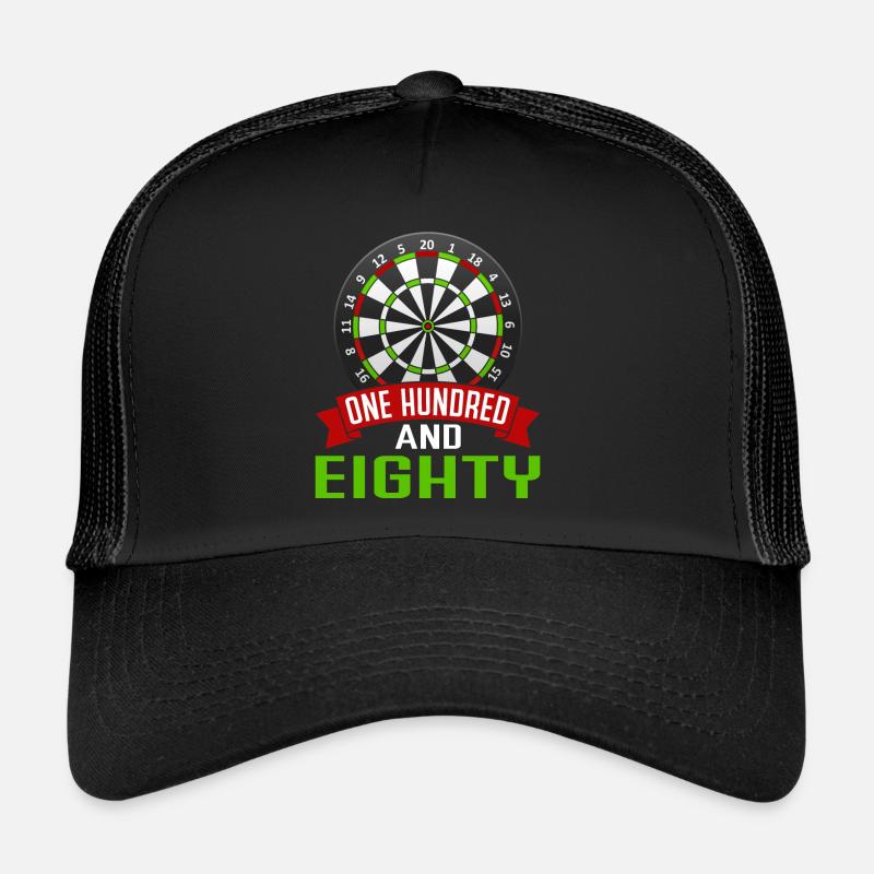 One Hundred And Eighty 180 Dart Darts Player Trucker Cap