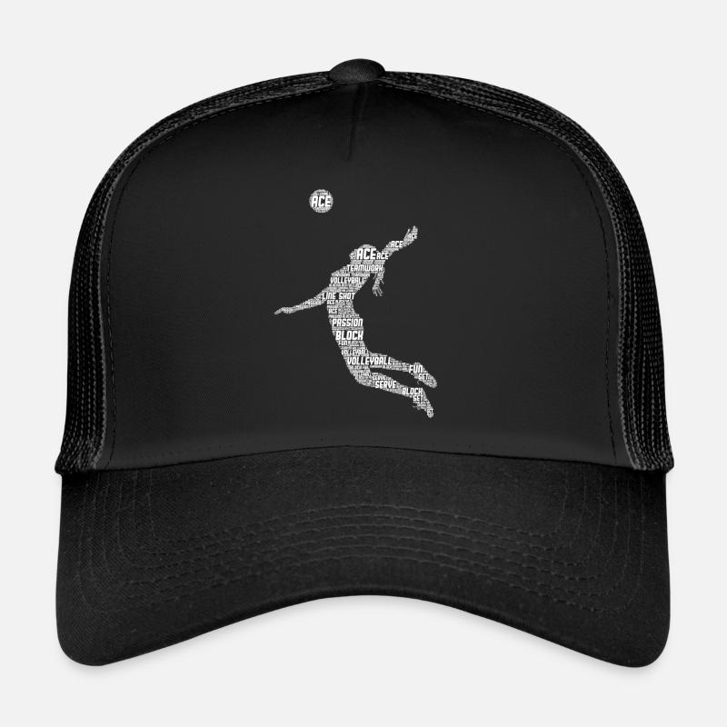 Volleyeuse Volleyeuse Volleyeuse - Casquette trucker  - noir/noir