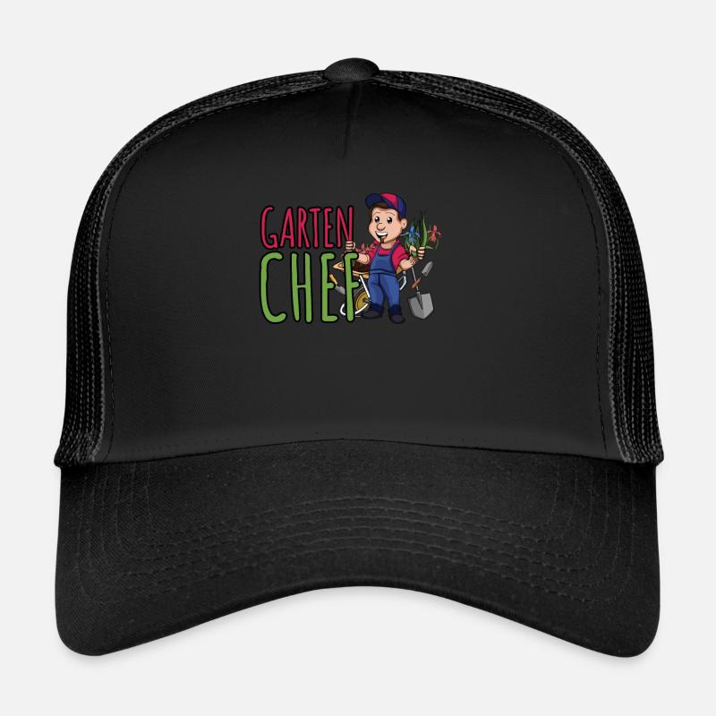 Pflanzenflüsterer Garten Chef - Trucker Cap - Schwarz/Schwarz