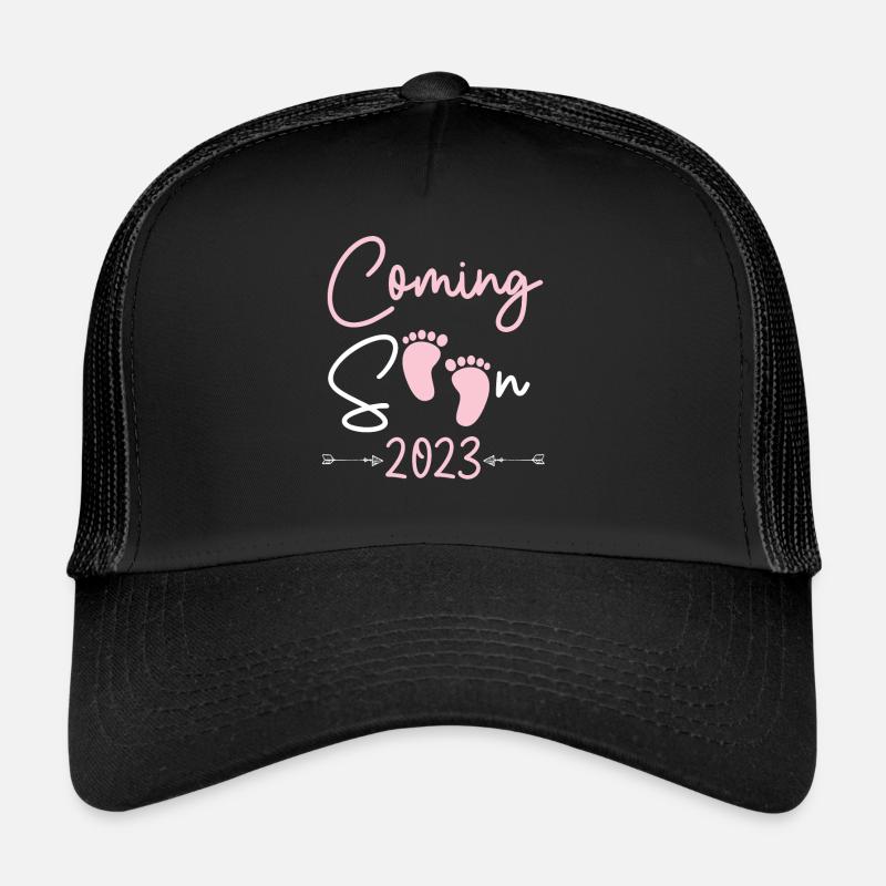 Bientôt la grossesse du bébé 2023 - Casquette trucker  - noir/noir