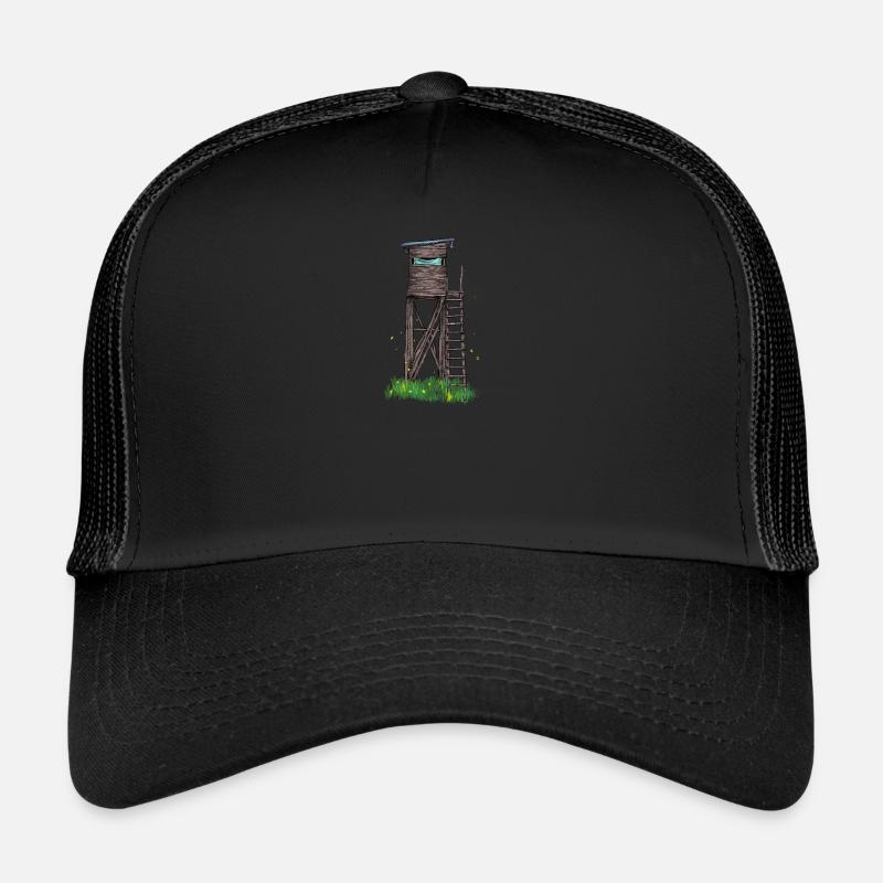 Hochsitz I Hunting Wild Boar Roe Deer Motif pour Casquette trucker 