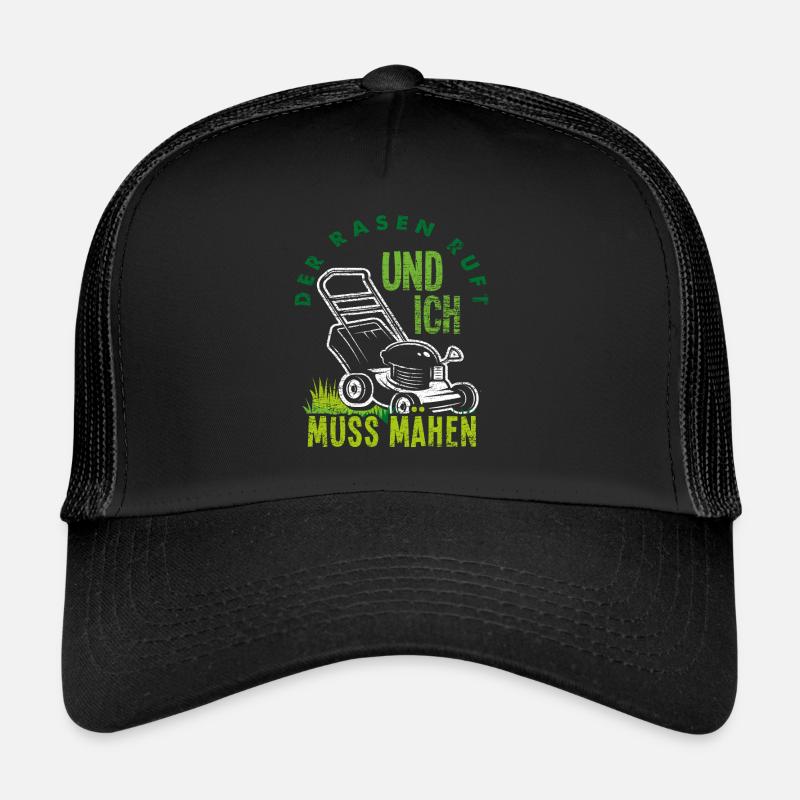 Rasenmäher Rasen Mäher - Trucker Cap - Schwarz/Schwarz