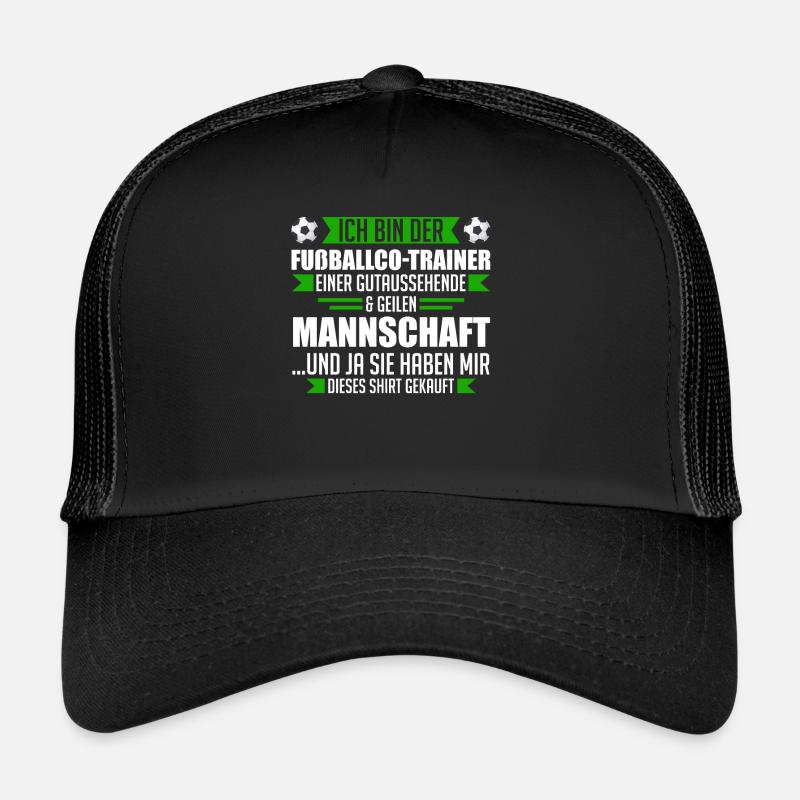 Fußball Co-Trainer Trainer Co-Trainer Geschenk - Trucker Cap - Schwarz/Schwarz