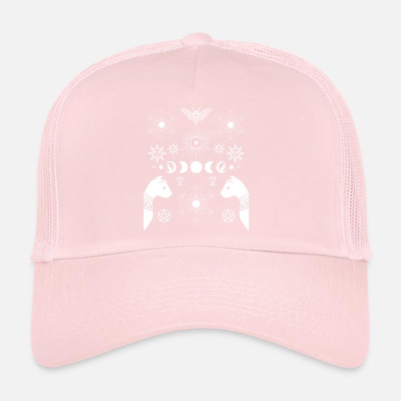 Cat Luna Moth Moon Phases Dark Academia Esthétique Casquette trucker 