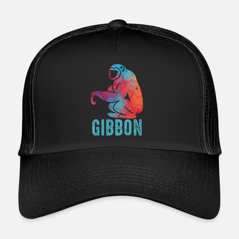 Singe Gibbon - Casquette trucker  - noir/noir