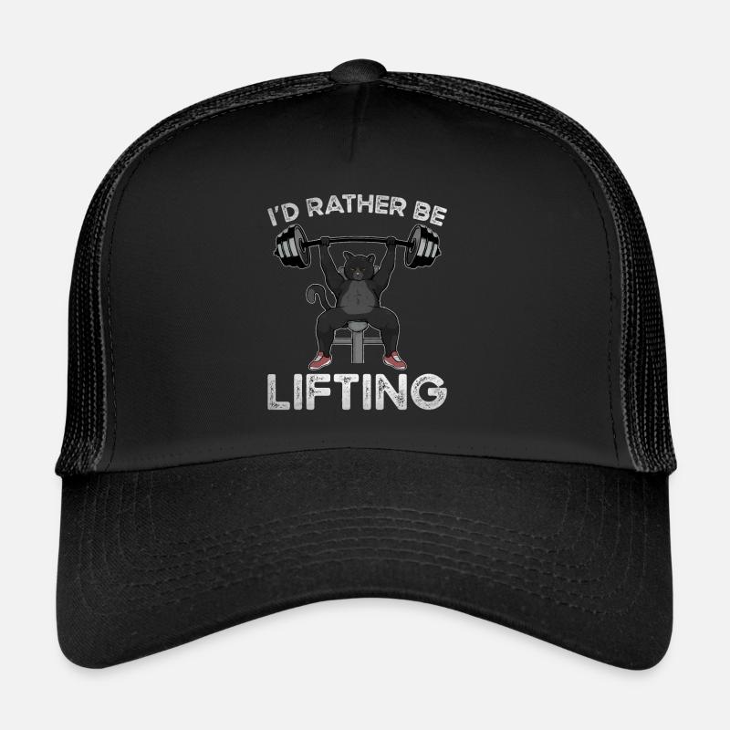 Lustige Katze Workout Training Fitnessstudio Trucker Cap