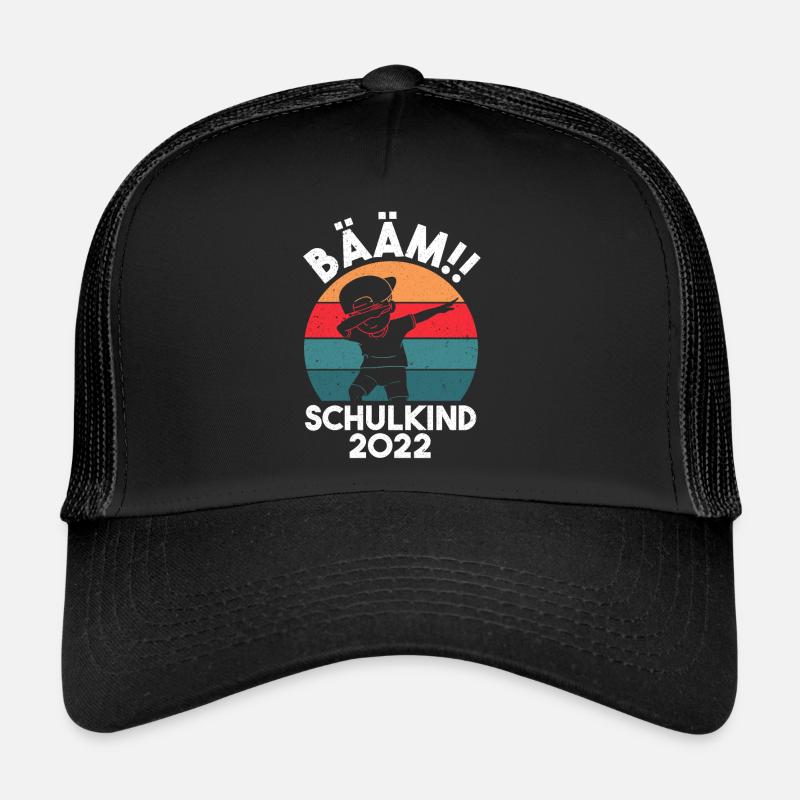Schulkind 2022 Dabbing Schüler Bääm Einschulung - Trucker Cap - Schwarz/Schwarz