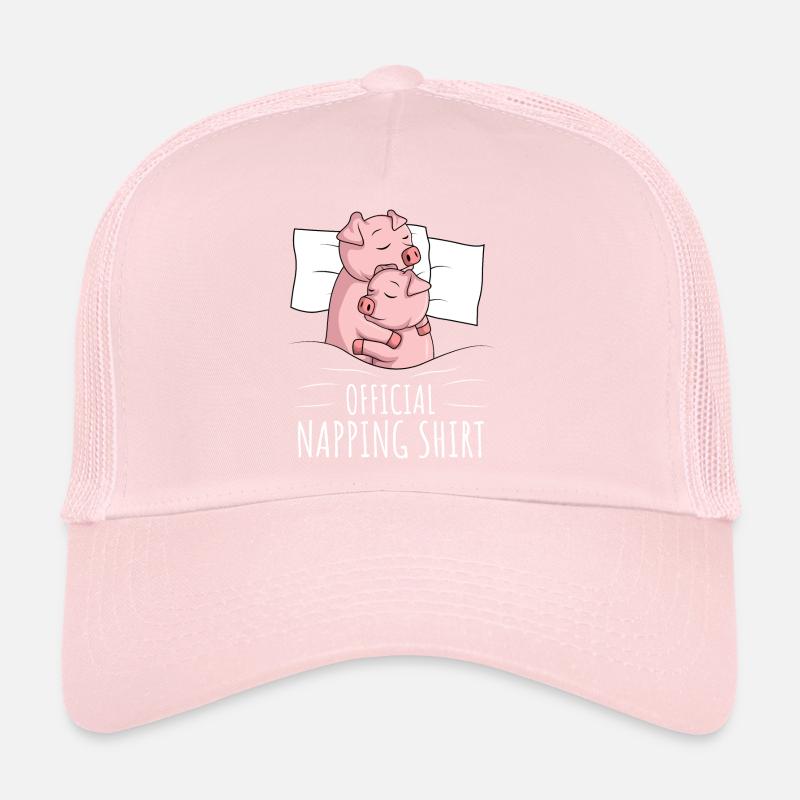 Pig Sleeping Shirt Pigs Gift Trucker Cap