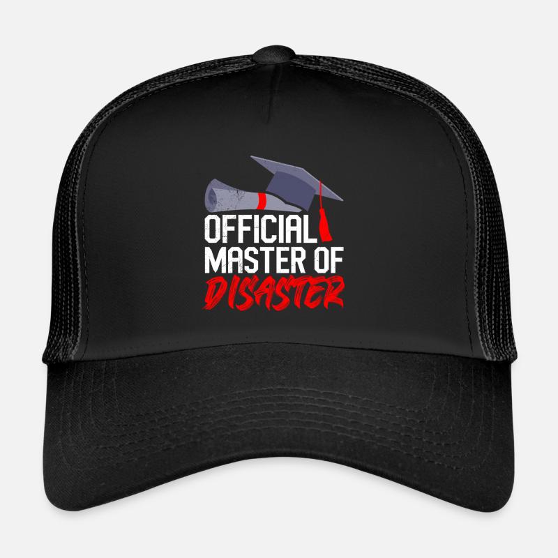 Offizieller Master of Disaster Master Abschluss - Trucker Cap - Schwarz/Schwarz