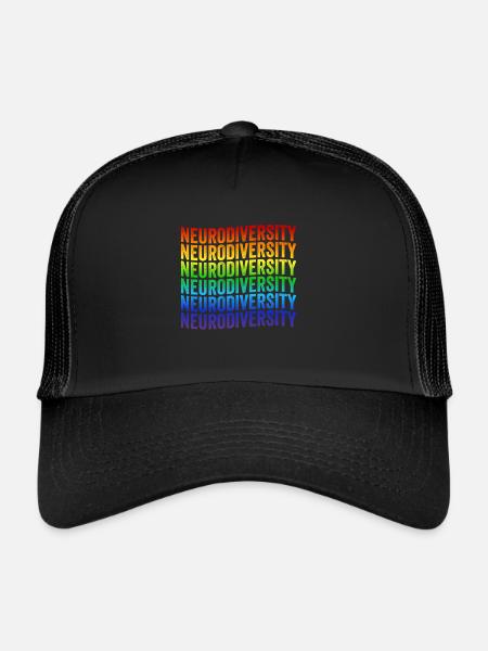 Autism Awareness Celebrate Neurodiversity - Trucker Cap - black/black - Front