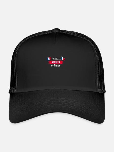 Meilleur Ouvrier de France - Casquette trucker  - noir/noir - Devant
