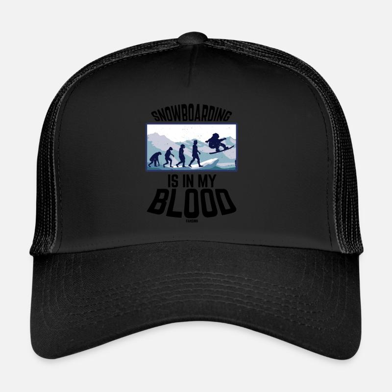 Le snowboard est dans mon sang Casquette trucker 