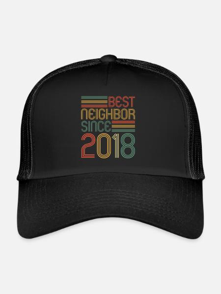 Meilleur voisin depuis 2018 Voisin Voisin - Casquette trucker  - noir/noir - Devant