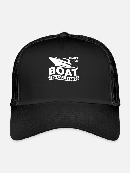 Cadeau des capitaines de bateaux de bateau - Casquette trucker  - noir/noir - Devant