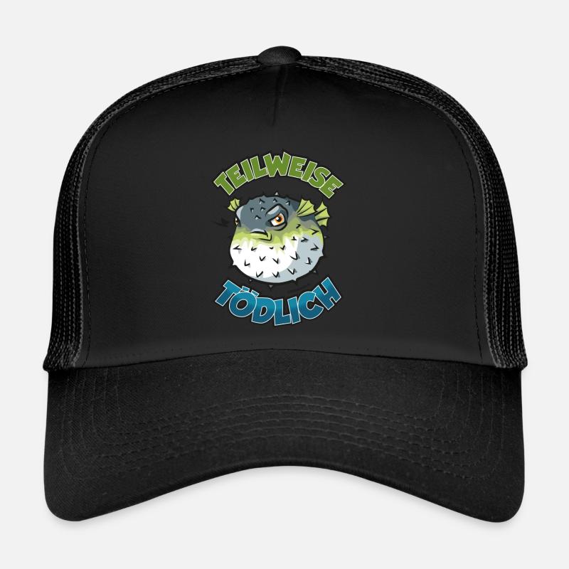 Kugelfisch Teilweise tödlich Cartoon Comic Trucker Cap