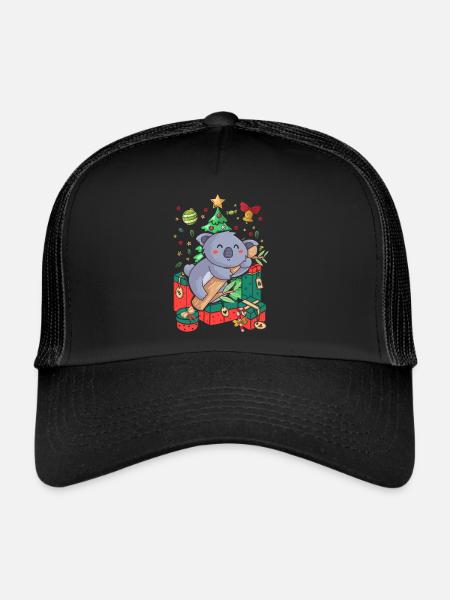 Pull de Noël moche Koala - Casquette trucker  - noir/noir - Devant