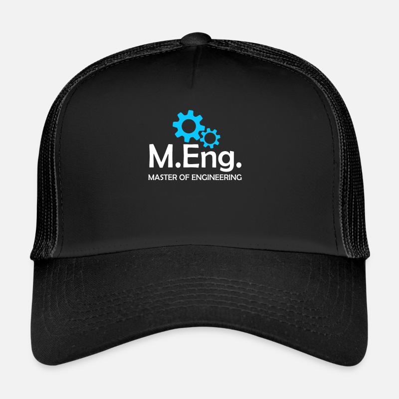 Master Abschluss 2022 Master of Engineering - Trucker Cap - Schwarz/Schwarz