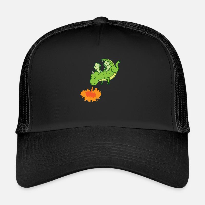 Dragon crache du feu Créatures mythiques Conte de fées Casquette trucker 