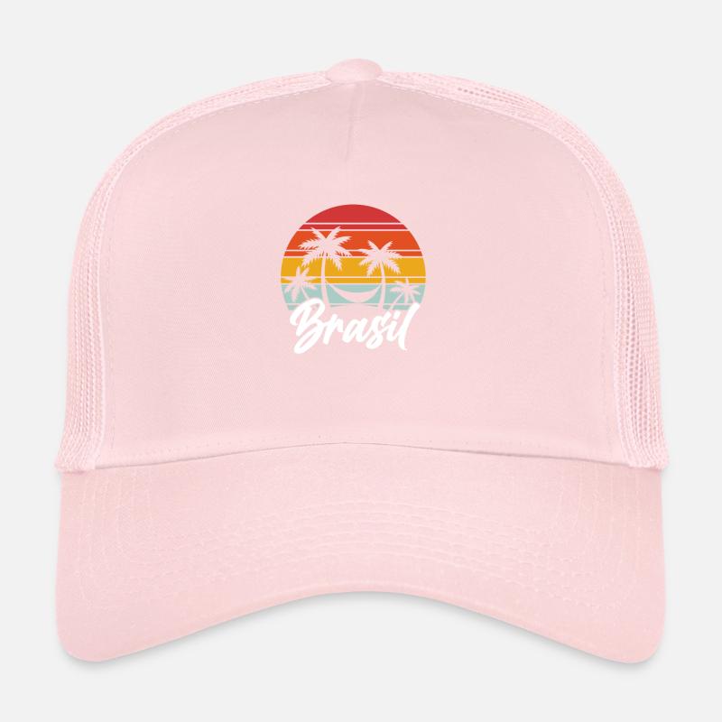 Brazil Therapy Flag Flag Retro Gift Trucker Cap