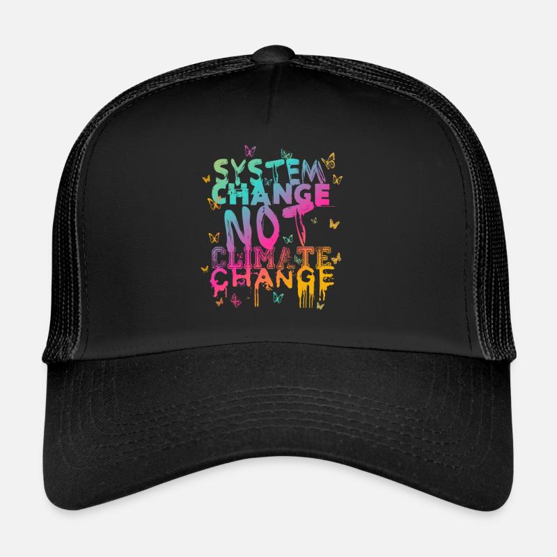 System Change - not Climate Change - Trucker Cap - Schwarz/Schwarz