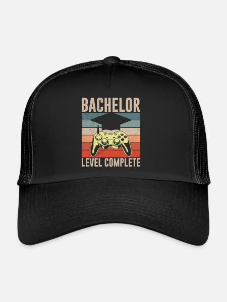 Niveau Bachelor Baccalauréat complet - Casquette trucker  - noir/noir - Devant