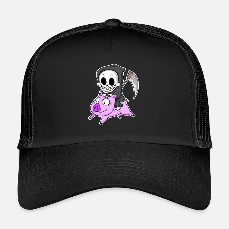 Grim Reaper and Pig Trucker Cap