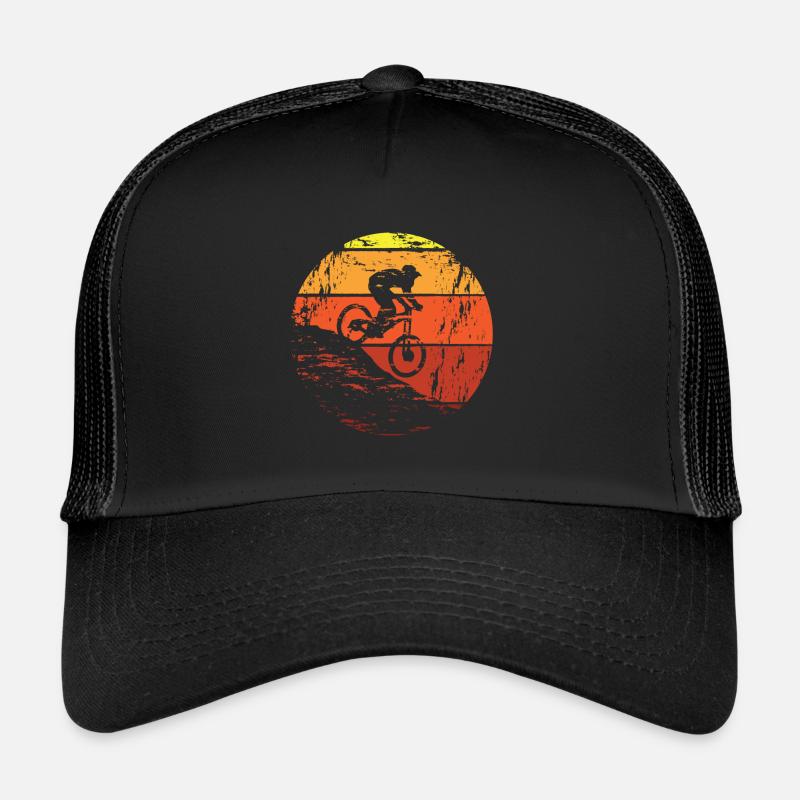 Descente VTT Cyclisme Papa - Casquette trucker  - noir/noir