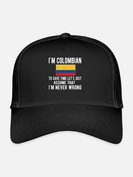 Colombie Colombie Drapeau colombien - Casquette trucker  - noir/noir - Devant