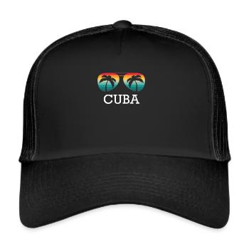 Cuba Sonnenbrille - Trucker Cap - Schwarz/Schwarz - Vorne