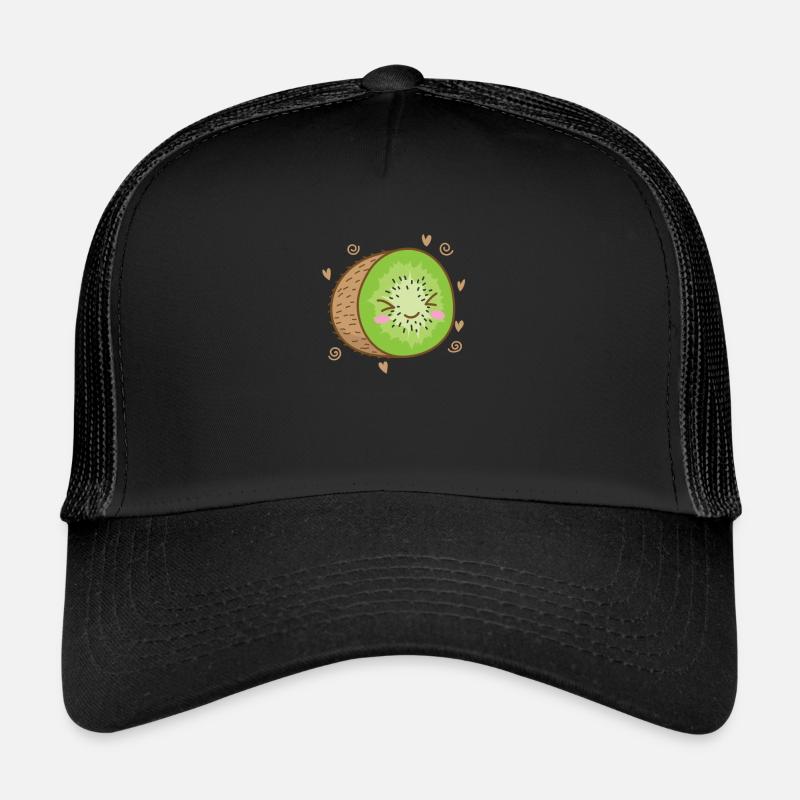 Kiwi aufgeschnitten Frucht Obst Tier Trucker Cap