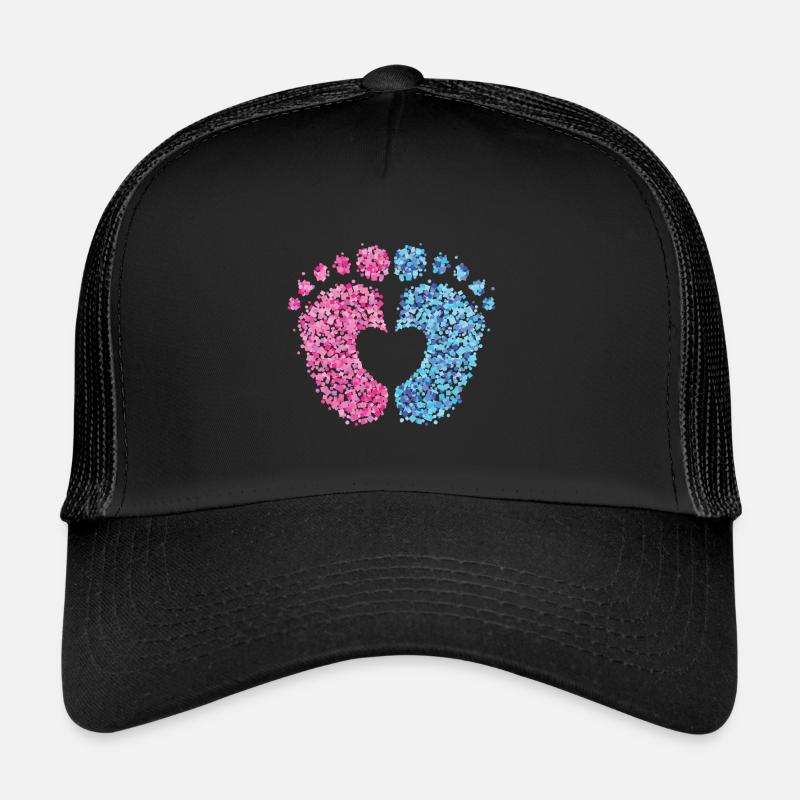 Grossesse Mère Maman Bébé Pieds Casquette trucker 