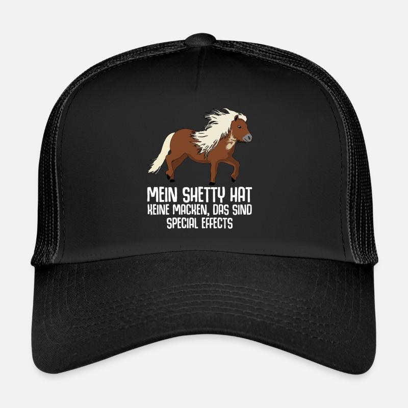 Shetty Shetland Pony Witz Shetlandpony - Trucker Cap - Schwarz/Schwarz