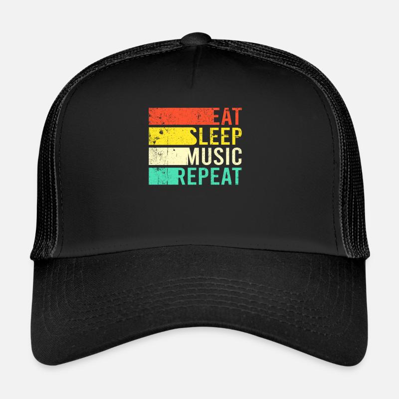 Manger de la musique de sommeil Casquette trucker 