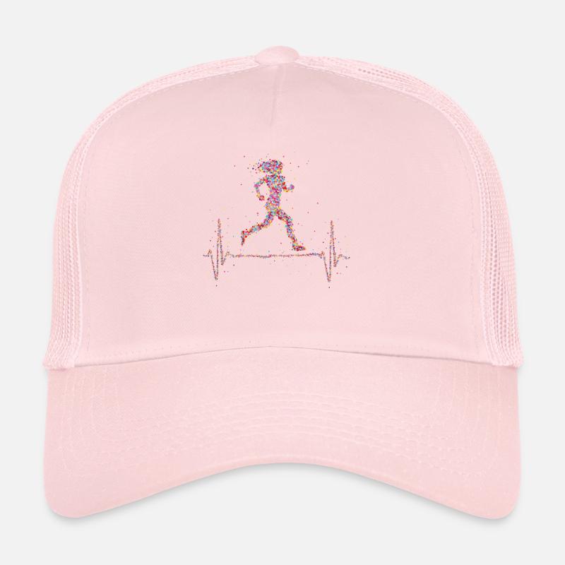 Joggen Herzschlag Läuferin Marathon Trucker Cap